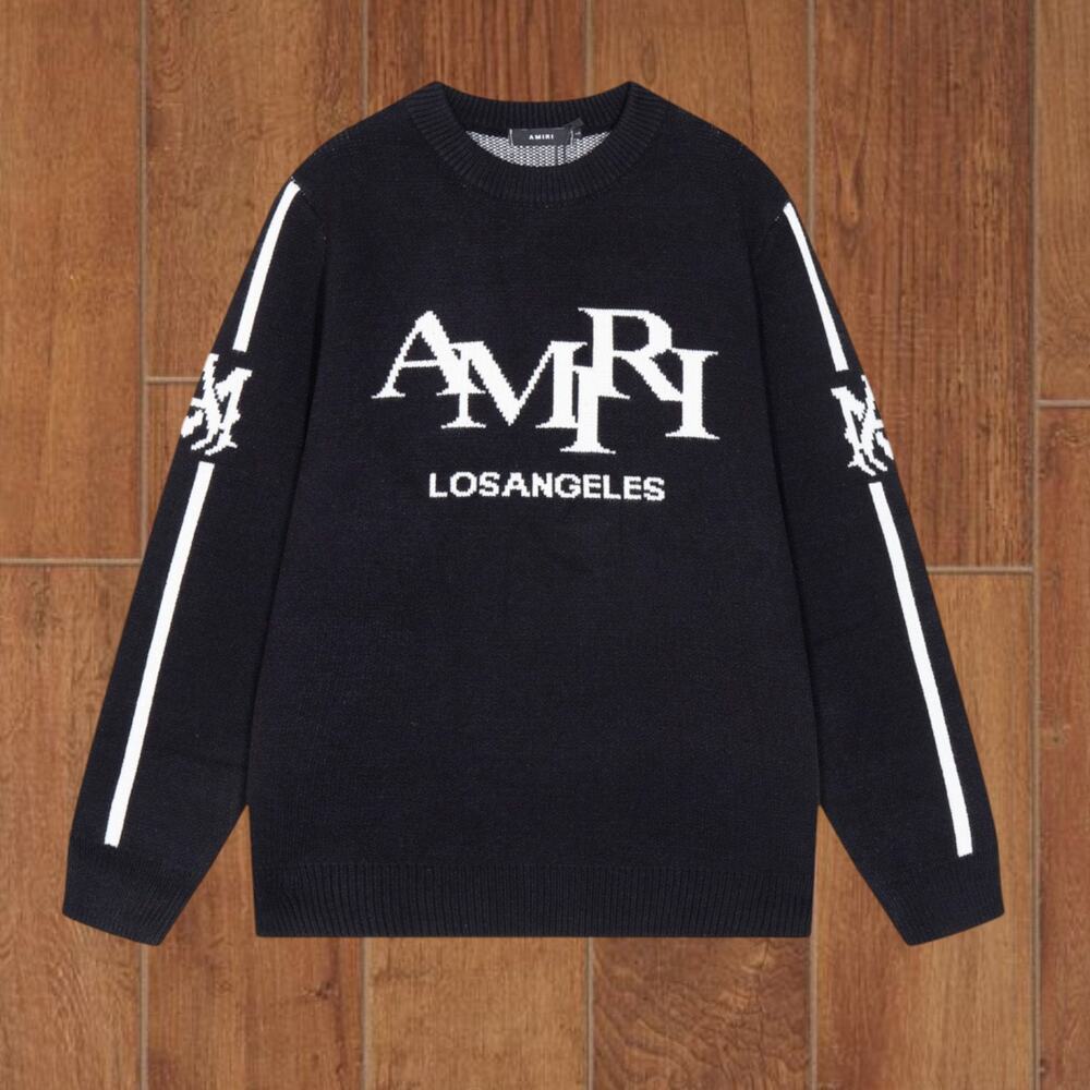 AMIRI Crew Neck Sweater Black Men's